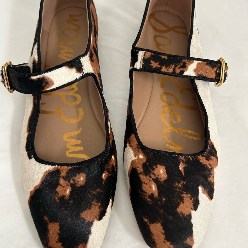 Sam Edelman Brown and Black Animal Print Flats